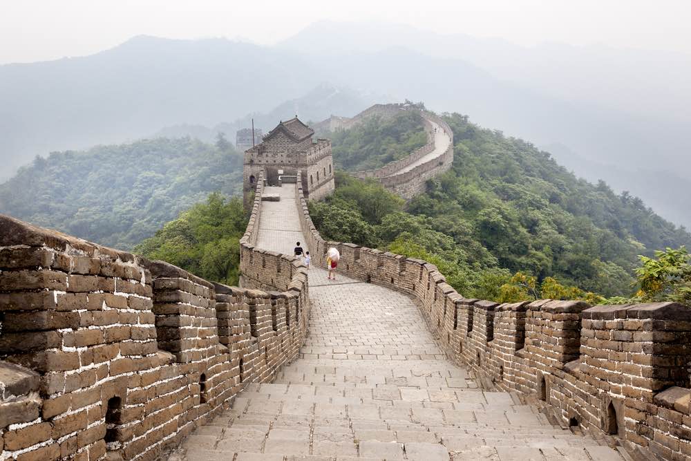 Chinese muur vanaf boven